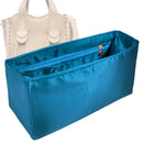 Organizer for [Small Mony Tote Bag, Chloe] Tote Purse Bag Insert Liner Shaper (Silk, Full-width Zip and Open Pocket)