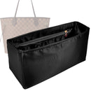 Organizer for [Neverfull PM (Small), LV] Tote Purse Bag Insert Liner Shaper (Silk, Full-width Zip and Open Pocket)
