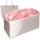 Organizer for [Neverfull BB, LV] Tote Purse Bag Insert Liner Shaper (Silk, Full-width Zip and Open Pocket)