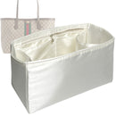 Organizer for [Ophidia GG Medium, Gucci] Tote Purse Bag Insert Liner Shaper (Silk, Full-width Zip and Open Pocket)