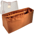 Organizer for [Padlock Medium GG, Gucci] Tote Purse Bag Insert Liner Shaper (Silk, Full-width Zip and Open Pocket)