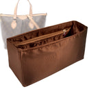 Organizer for [Palermo GM (Large), LV] Tote Purse Bag Insert Liner Shaper (Silk, Full-width Zip and Open Pocket)