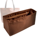Organizer for [Classic Tote Small, Portland Leather Goods] Tote Purse Bag Insert Liner Shaper (Silk, Full-width Zip and Open Pocket)