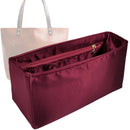 Organizer for [Classic Tote Oversized, Portland Leather Goods] Tote Purse Bag Insert Liner Shaper (Silk, Full-width Zip and Open Pocket)