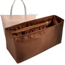 Organizer for [Zipper Tote Small, Portland Leather Goods] Tote Purse Bag Insert Liner Shaper (Silk, Full-width Zip and Open Pocket)