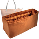 Organizer for [Zipper Tote Medium, Portland Leather Goods] Tote Purse Bag Insert Liner Shaper (Silk, Full-width Zip and Open Pocket)
