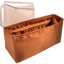 Organizer for [Puzzle Medium, Loewe] Tote Purse Bag Insert Liner Shaper (Silk, Full-width Zip and Open Pocket)