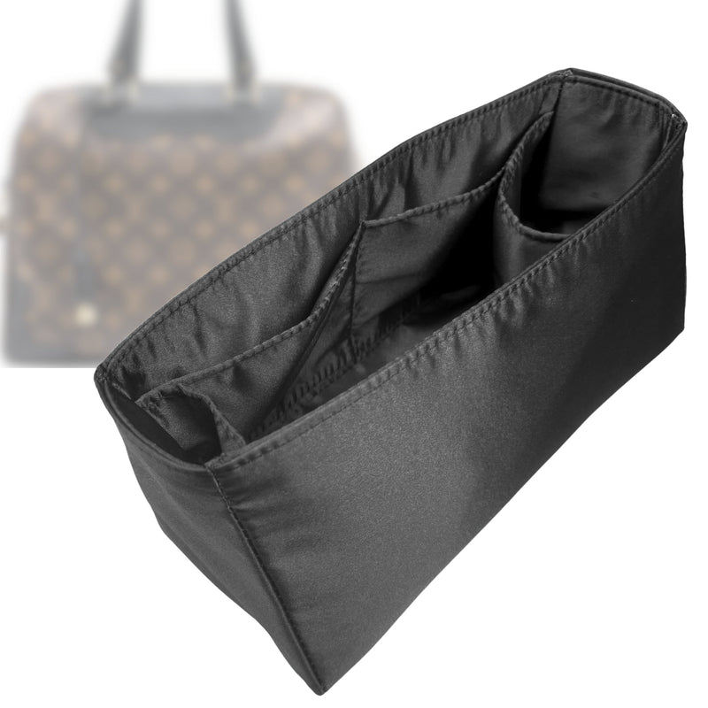 Organizer for [Retiro PM (Small), LV] Tote Purse Bag Insert Liner Shaper (Silk, Full-width Zip and Open Pocket)