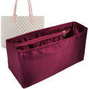 Organizer for [Reversible GG Large, Gucci] Tote Purse Bag Insert Liner Shaper (Silk, Full-width Zip and Open Pocket)
