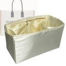 Organizer for [Rive Gauche N-S, Saint Laurent (YSL)] Tote Purse Bag Insert Liner Shaper (Silk, Full-width Zip and Open Pocket)