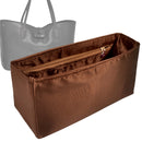 Organizer for [Roseau, Longchamp] Tote Purse Bag Insert Liner Shaper (Silk, Full-width Zip and Open Pocket)