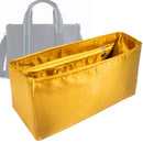 Organizer for [Large Smith Tote Bag, Coach] Tote Purse Bag Insert Liner Shaper (Silk, Full-width Zip and Open Pocket)
