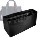 Organizer for [Smith Tote Bag, Coach] Tote Purse Bag Insert Liner Shaper (Silk, Full-width Zip and Open Pocket)