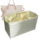 Organizer for [Courrier Soft GG, Gucci] Tote Purse Bag Insert Liner Shaper (Silk, Full-width Zip and Open Pocket)