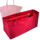 Organizer for [Soft Lockit PM (Small), LV] Tote Purse Bag Insert Liner Shaper (Silk, Full-width Zip and Open Pocket)