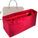 Organizer for [Speedy 25, LV] Tote Purse Bag Insert Liner Shaper (Silk, Full-width Zip and Open Pocket)