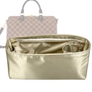 Organizer for [Speedy 35, LV] Tote Purse Bag Insert Liner Shaper (Silk, Full-width Zip and Open Pocket)