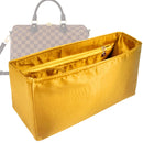 Organizer for [Speedy 22, LV] Tote Purse Bag Insert Liner Shaper (Silk, Full-width Zip and Open Pocket)