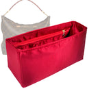 Organizer for [Sully MM (Medium), LV] Tote Purse Bag Insert Liner Shaper (Silk, Full-width Zip and Open Pocket)