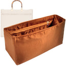 Organizer for [Sunshine Medium, Fendi] Tote Purse Bag Insert Liner Shaper (Silk, Full-width Zip and Open Pocket)
