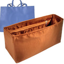 Organizer for [Medium Shopping Bag, Telfar] Tote Purse Bag Insert Liner Shaper (Silk, Full-width Zip and Open Pocket)