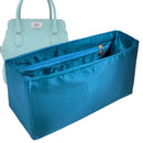 Organizer for [Toolbox 20, Hermes] Tote Purse Bag Insert Liner Shaper (Silk, Full-width Zip and Open Pocket)