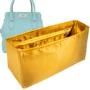 Organizer for [Toolbox 26, Hermes] Tote Purse Bag Insert Liner Shaper (Silk, Full-width Zip and Open Pocket)