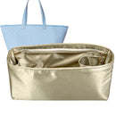 Organizer for [Totissima small tote, Gucci] Tote Purse Bag Insert Liner Shaper (Silk, Full-width Zip and Open Pocket)