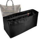 Organizer for [Tournelle MM (Medium), LV] Tote Purse Bag Insert Liner Shaper (Silk, Full-width Zip and Open Pocket)