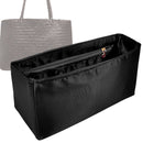 Organizer for [Medium Transport Tote, Madewell] Tote Purse Bag Insert Liner Shaper (Silk, Full-width Zip and Open Pocket)