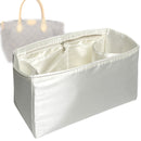 Organizer for [Turenne PM (Small), LV] Tote Purse Bag Insert Liner Shaper (Silk, Full-width Zip and Open Pocket)