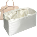 Organizer for [Vaneau MM (Medium), LV] Tote Purse Bag Insert Liner Shaper (Silk, Full-width Zip and Open Pocket)