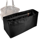 Organizer for [Verona GM (Large), LV] Tote Purse Bag Insert Liner Shaper (Silk, Full-width Zip and Open Pocket)