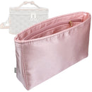 Organizer for [Muse Mini Vanity, Goyard] Tote Purse Bag Insert Organiser Liner Shaper (Silk, Slim with Zip Pocket)