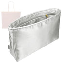 Organizer for [Large FLAT SHOPPER IN Triomphe Canvas, Celine] Tote Purse Bag Insert Organiser Liner Shaper (Silk, Slim with Zip Pocket)