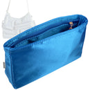 Organizer for [Men Superbusy Messenger Bag in Vintage Blue, Balenciaga] Tote Purse Bag Insert Organiser Liner Shaper (Silk, Slim with Zip Pocket)