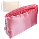 Organizer for [Poppy Purse Large, Portland Leather Goods] Tote Purse Bag Insert Organiser Liner Shaper (Silk, Slim with Zip Pocket)