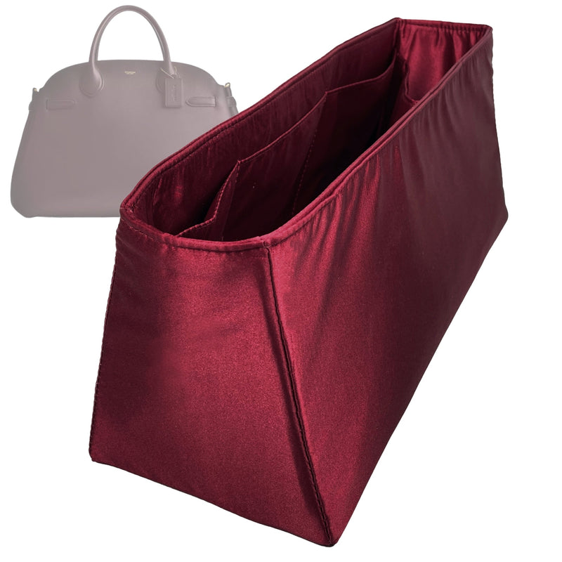 Organizer for [Soft Empire Carryall 28, Coach] Tote Purse Bag Insert Organiser Liner Shaper (Silk, Trapezoid Taper Shape)