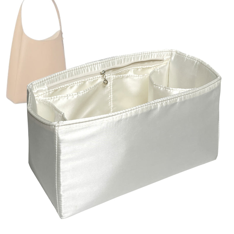 Organizer for [Small Romy Hobo Bag, Tory Burch] Tote Purse Bag Insert Organiser Liner Shaper (Silk, Trapezoid Taper Shape)