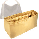 Organizer for [Artsy GM (Large), LV] Tote Purse Bag Insert Liner Shaper (Silk, Trapezoid Shape with Zip Pocket)
