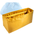 Organizer for [Shoulder Pouch, Bottega Veneta] Tote Purse Bag Insert Liner Shaper (Silk, Trapezoid Shape with Zip Pocket)