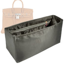 Organizer for [Birkin 45, Hermes] Tote Purse Bag Insert Liner Shaper (Silk, Trapezoid Shape with Zip Pocket)