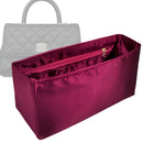 Organizer for [Coco Large, Chanel] Tote Purse Bag Insert Liner Shaper (Silk, Trapezoid Shape with Zip Pocket)
