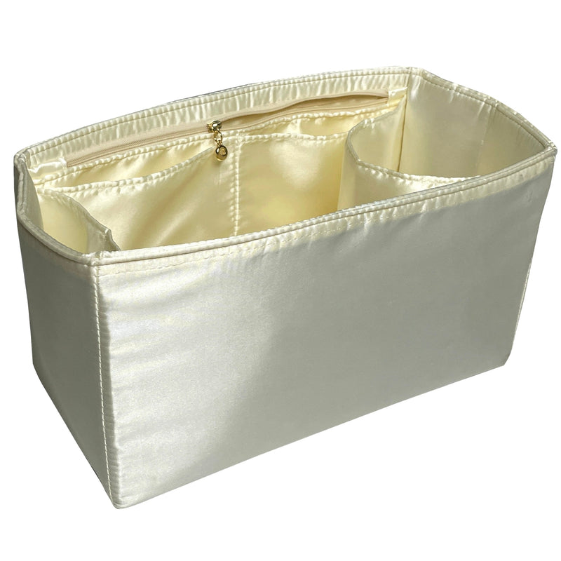 Organizer for [Low Key Hobo MM (Medium), LV] Bag Insert (Silk, Trapezoid Shape with Zip Pocket)