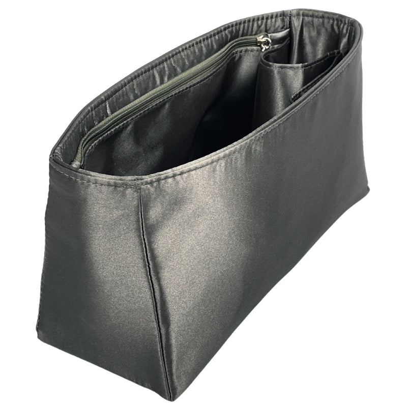 Organizer for [Low Key Hobo PM (Small), LV] Bag Insert (Silk, Trapezoid Shape with Zip Pocket)