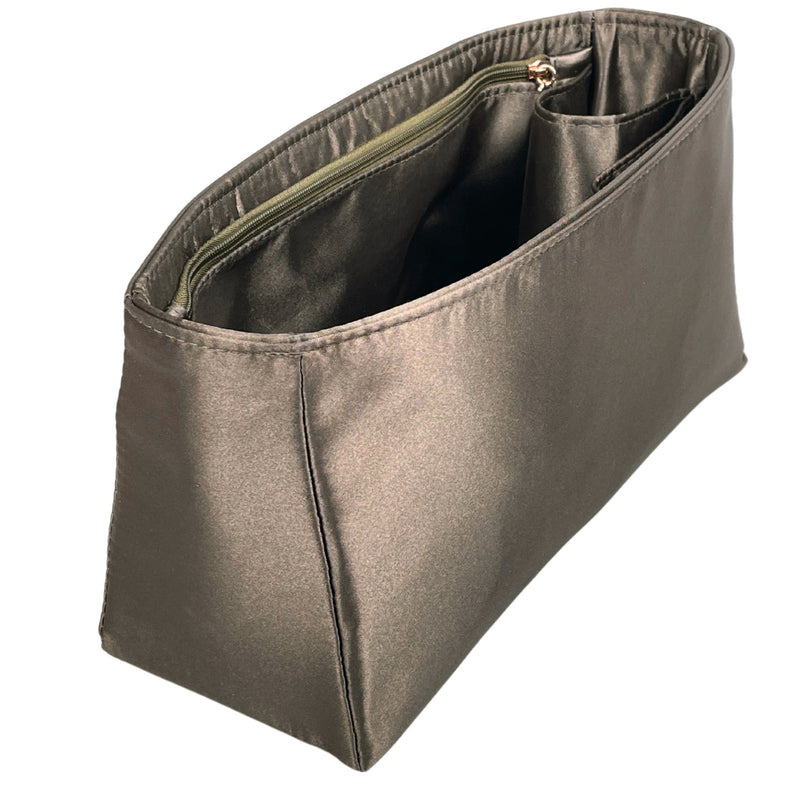 Organizer for [BROOKLYN SHOULDER BAG 28, Coach] Bag Insert (Silk, Trapezoid Shape with Zip Pocket)