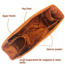 Organizer for [Galliera MM (Medium), LV] Bag Insert (Silk, Trapezoid Shape with Zip Pocket)