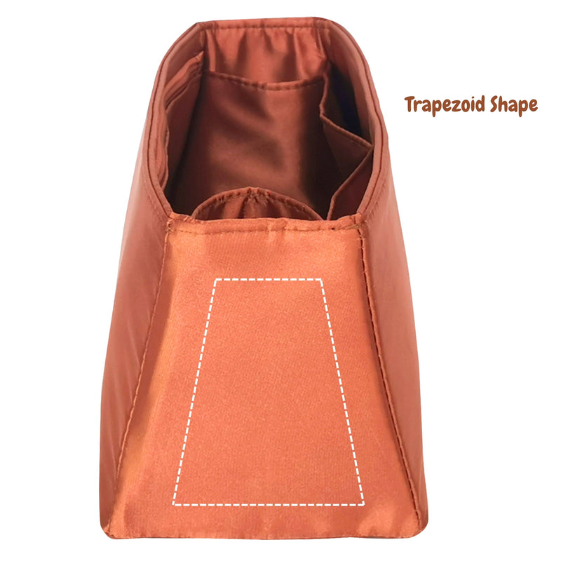 Organizer for [Low Key Hobo MM (Medium), LV] Bag Insert (Silk, Trapezoid Shape with Zip Pocket)