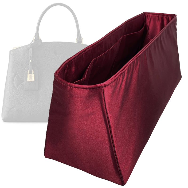 Organizer for [Petit Palais, LV] Tote Purse Bag Insert Liner Shaper (Silk, Trapezoid Shape with Zip Pocket)