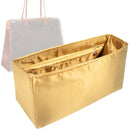 Organizer for [Hardy PM (Small) 2, Goyard] Tote Purse Bag Insert Liner Shaper (Silk, Trapezoid Shape with Zip Pocket)